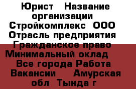 Юрист › Название организации ­ Стройкомплекс, ООО › Отрасль предприятия ­ Гражданское право › Минимальный оклад ­ 1 - Все города Работа » Вакансии   . Амурская обл.,Тында г.